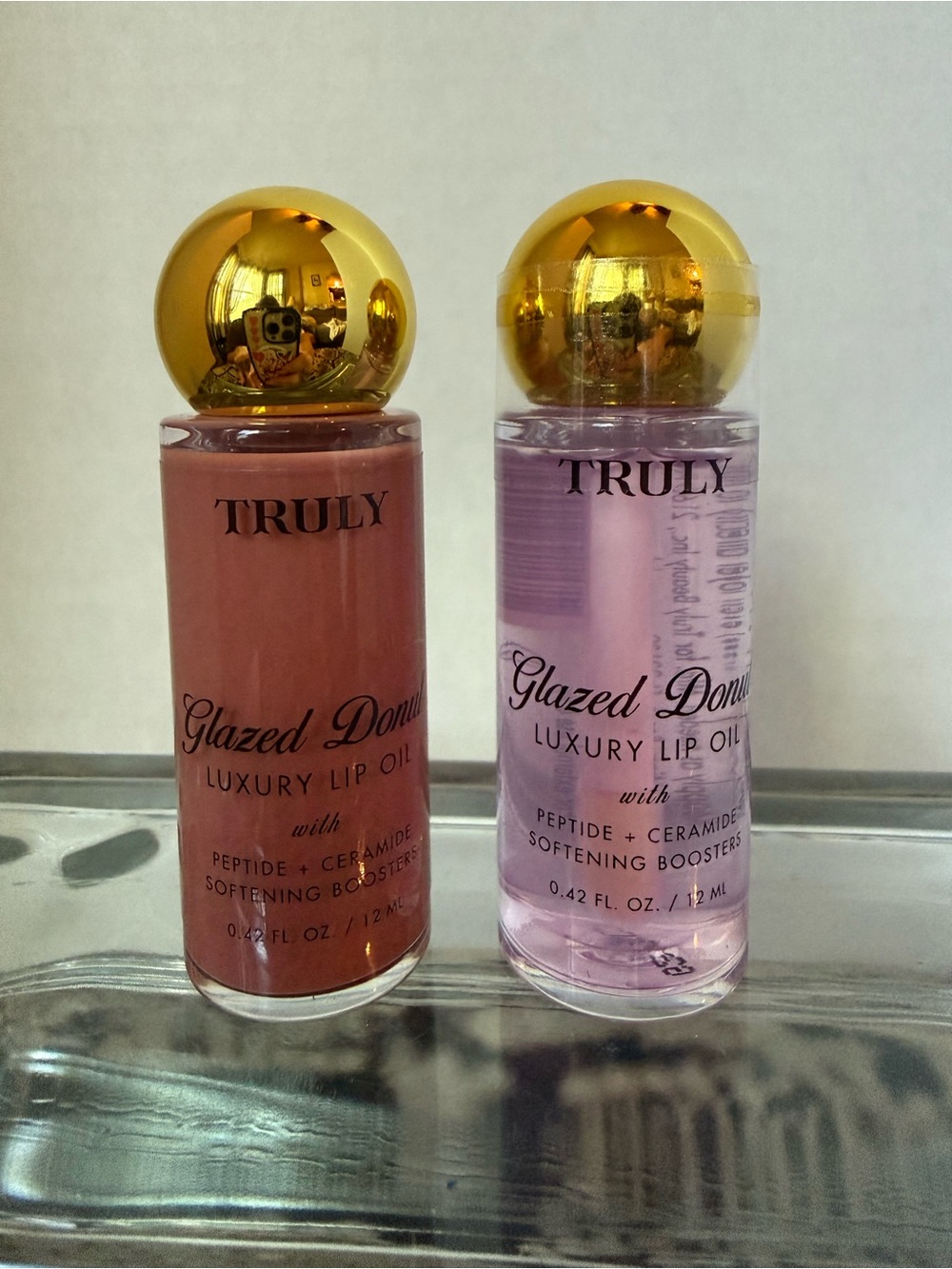 TRULY Glazed Donut Lip Oil Duo - Rose Pink & Lavender